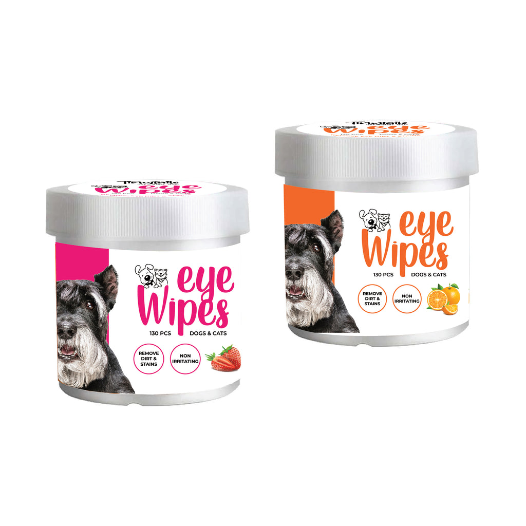 Orange and Strawberry flavours Pet eye wipes - Tinytails